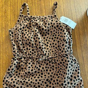 Sleeveless Leopard Print Romper - Size 6-12m